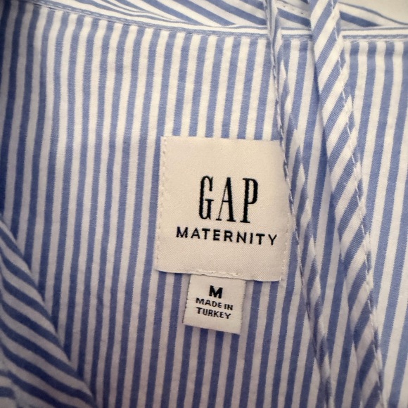 GAP Maternity Blue and White Striped Top - Picture 3 of 3